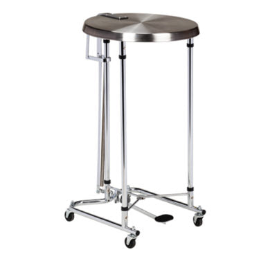 Buy Clinton Industries Chrome-Plated Steel Frame Medical Hamper with Round Lid  online at Mountainside Medical Equipment