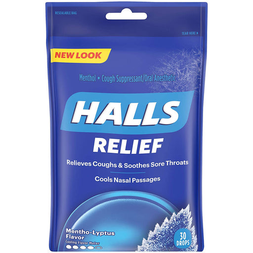 Cough Drops | Halls Cough Drop Lozenges Mentho Lyptus Flavor 30 Count