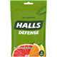 Halls Defense Cough Drops with Vitamin C, Assorted Citrus Flavor 30 Count