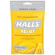 Halls Sugar Free Triple Action Soothing Cough Drops, Honey Lemon 25 Count