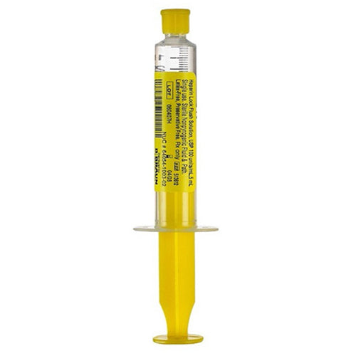 IV Flush Syringes, | Heparin IV Flush Heparin Lock Prefilled Syringes 5 mL, 60/Box