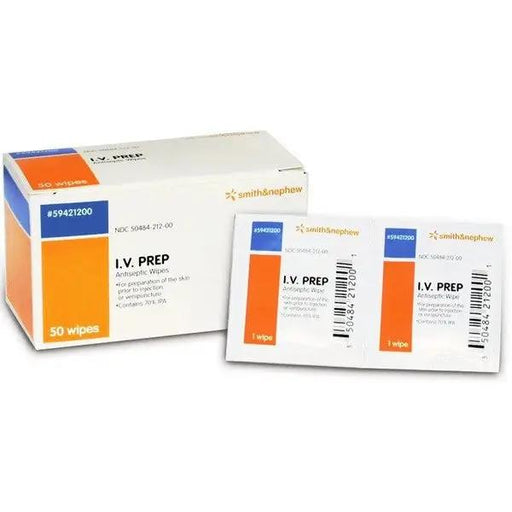 Smith & Nephew IV Prep Antiseptic Wipes 50/box | Mountainside Medical Equipment 1-888-687-4334 to Buy