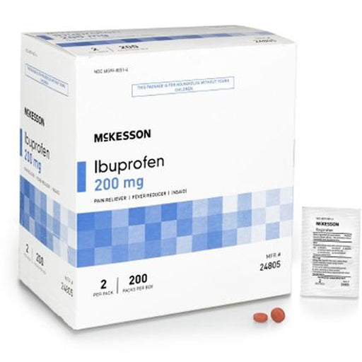 Buy McKesson Ibuprofen Unit Dose Packets, 200 mg Strength Tablet (200 packs of 2)  online at Mountainside Medical Equipment
