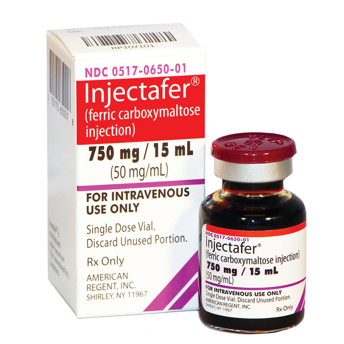 Buy Gensiasico Injectafer (Ferric Carboxymaltose) Injection 75mg/15mL Vial, (2-Pack)  online at Mountainside Medical Equipment