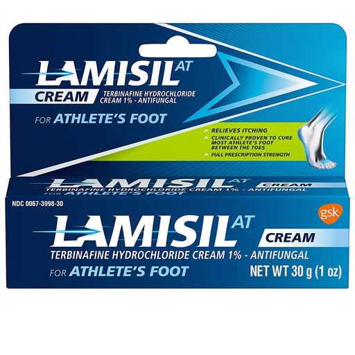 Buy Glaxo Smith Kline Lamisil AT Antifungal Athlete’s Foot Cream 1.05 oz (Terbinafine Hydrochloride)  online at Mountainside Medical Equipment