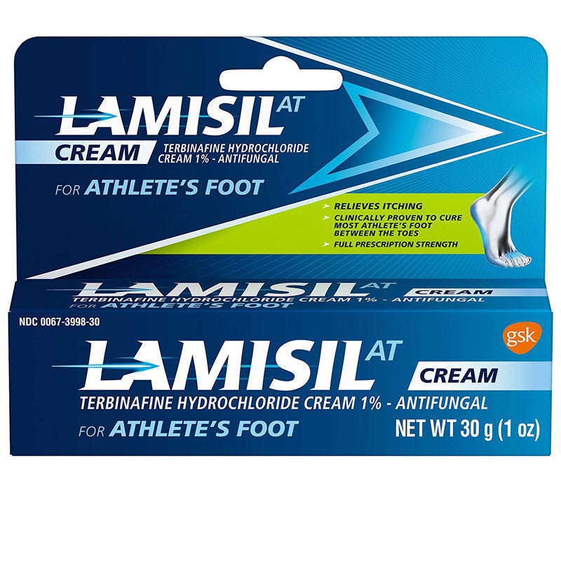 Buy Glaxo Smith Kline Lamisil AT Antifungal Athlete’s Foot Cream 1.05 oz (Terbinafine Hydrochloride)  online at Mountainside Medical Equipment