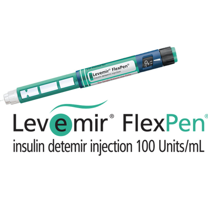 Buy Novo Nordisk Levemir FlexPen (Insulin detemir) Injection 100 units/mL Syringes 3 ml, 5 Pack **Requires Refrigeration**  online at Mountainside Medical Equipment