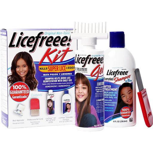 Buy Licefreee Kit All-in-One Complete Lice Killing Treatment, Daily Maintenance Shampoo & Professional Nit Comb, 4 Piece Set used for Lice Treatment Products