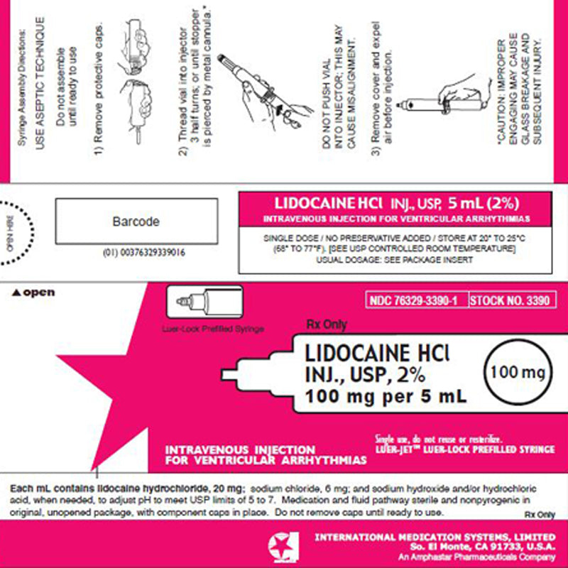 Lidocaine HCI for Injection 2% Luer-Jet Prefilled Syringe 5 mL Luer-Lo ...