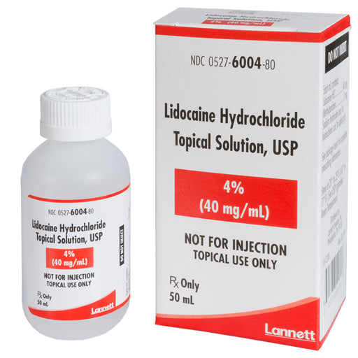 Lannett Company Lidocaine Hydrochloride 4% Topical Solution (Rx) | Mountainside Medical Equipment 1-888-687-4334 to Buy