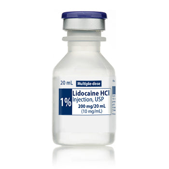 Intravenous Solution, | Pfizer Lidocaine Hydrochloride 1% for Injection 20mL Vial, 25/pk (Rx)