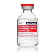 Lidocaine HCL 2% and Epinephrine 1% injection vial used for local anesthesia, dental procedures, and effective pain management.
