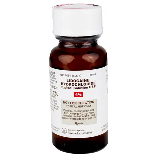 Buy Roxanne Laboratories Lidocaine Hydrochloride Topical Solution 4%  online at Mountainside Medical Equipment