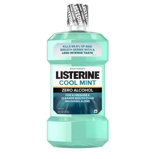 Personal Care & Hygiene | Listerine Zero Alcohol Cool Mint Mouthwash 33.8 oz (1000 mL)