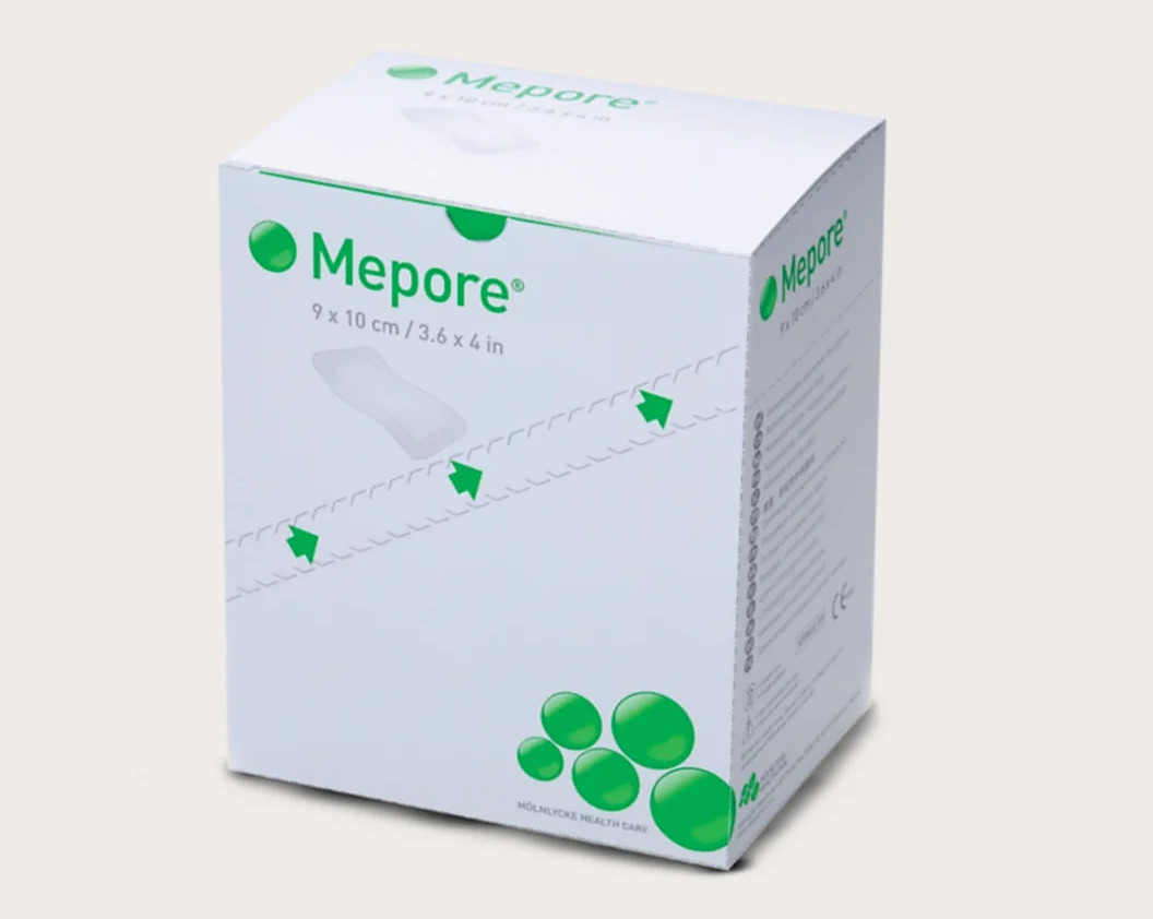 Buy Molnlycke Mepore 3.6" x 4" Absorbent Island Dressing 50/bx  online at Mountainside Medical Equipment