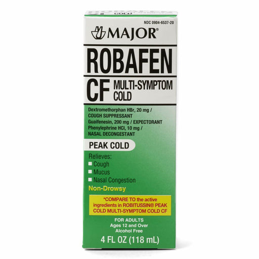 Buy Major Pharmaceuticals Robafen CF Multi-Symptom Cough & Cold 4 oz (118 mL) - Major  online at Mountainside Medical Equipment