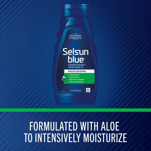 Selsun Blue Moisturizing Anti-Dandruff Shampoo with Nourishing Aloe & Selenium Sulfate