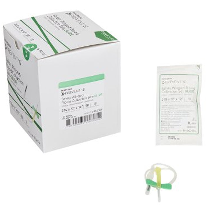 Blood Collection Set 21 Gauge 3/4 Inch Needle Length Safety Needle