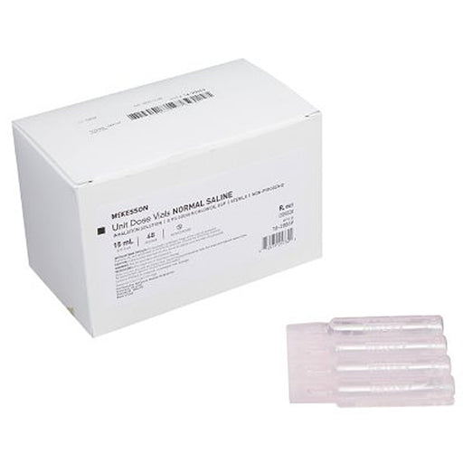 Buy McKesson Sodium Chloride 0.9% for Inhalation Solution for Respiratory Therapy, Unit Dose 15 mL Vials, 48 Per Box  (Rx)  online at Mountainside Medical Equipment