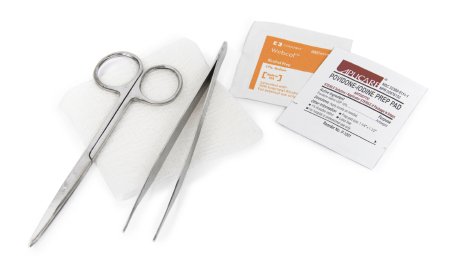 Buy McKesson Suture Removal Kit with Floor Grade Metal Scissors & Forceps  online at Mountainside Medical Equipment