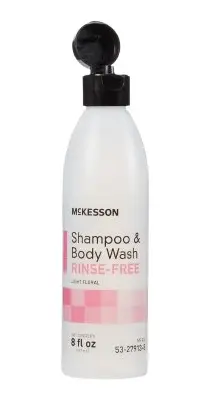 Buy McKesson McKesson Rinse-Free Shampoo and Body Wash 8 oz. Flip Top Bottle Light Floral Scent  online at Mountainside Medical Equipment