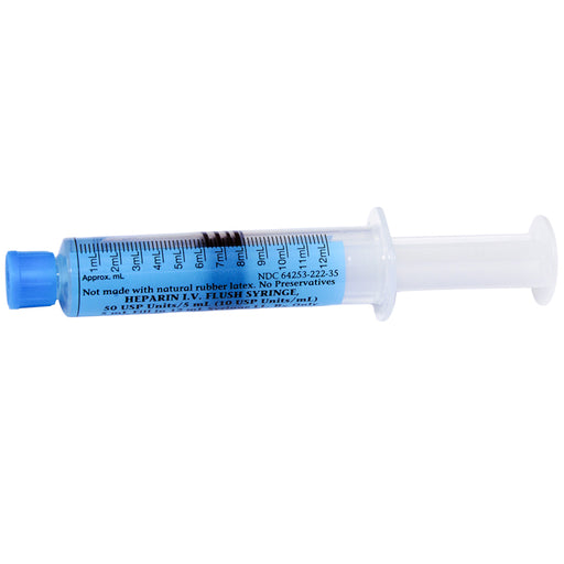 IV Flush Syringes | Medefil Heparin IV Flush Heparin Sodium, Porcine 10 U/mL Prefilled Flush Syringes 5 mL, 60/Box