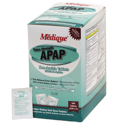Medique Medique Extra Strength Acetaminophen Tablets Unit Dose 12 x 2 Commissary Pack | Mountainside Medical Equipment 1-888-687-4334 to Buy