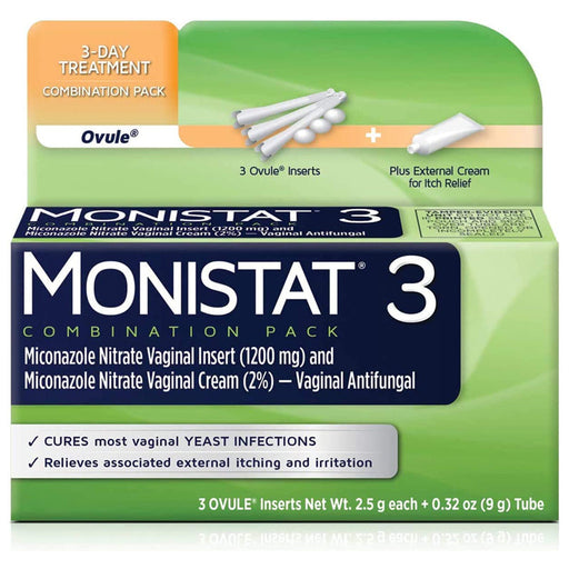 Vaginal Yeast Infection Medication | Monistat 3 Vaginal Antifungal Miconazole Nitrate Prefilled Cream 3-Day Treatment