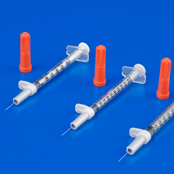 Buy Cardinal Health Monoject Insulin Safety Syringes with 29 Gauge x 1/2" Permanent Needle, 50 Per Box  online at Mountainside Medical Equipment