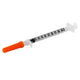 Monoject Insulin Safety Syringes with 29 Gauge x 1/2" Permanent Needle, 50 Per Box