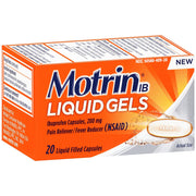 Buy Cadbury Motrin IB Liquid Gels, Ibuprofen Capsules, 200 mg, 20 count  online at Mountainside Medical Equipment