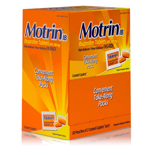 Pain Relievers | Motrin Ibuprofen 200 mg Unit Dose Tablets (50 x 2 Packs)