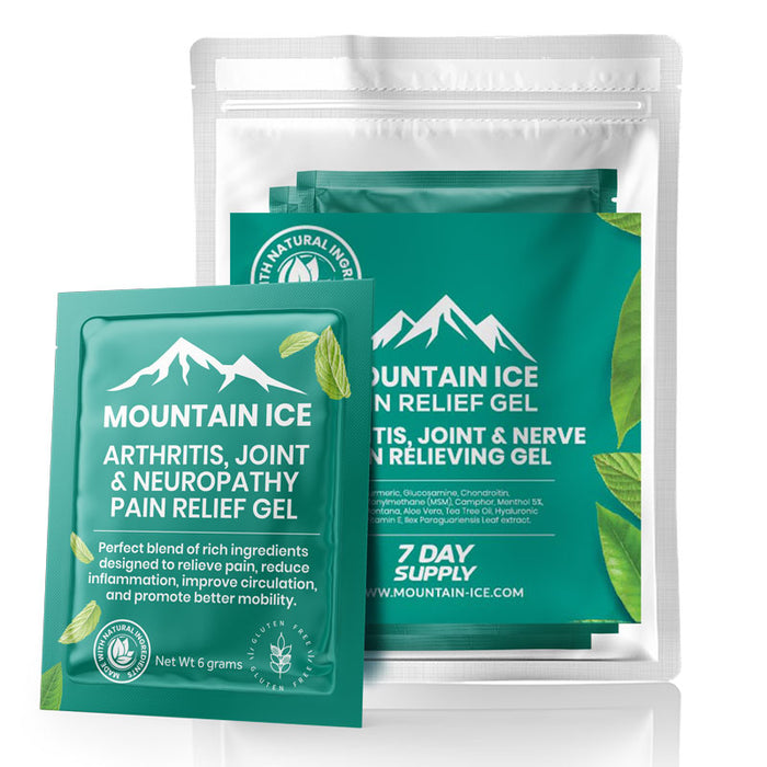 Mountain Ice Arthritis, Joint & Nerve Pain Relieving Gel -7-Day Sample Pack
