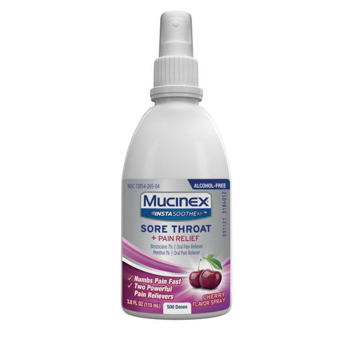 Sore Throat Spray, | Mucinex Instasoothe Sore Throat & Pain Cherry Spray 4 fl oz