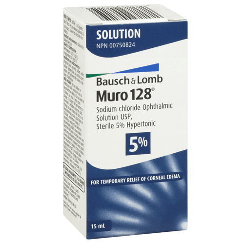 Buy Bausch & Lomb Muro 128 Sodium Chloride Hypertonicity Ophthalmic Solution Drops 5%  online at Mountainside Medical Equipment