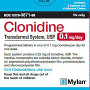 Buy Mylan Pharmaceuticals Mylan Clonidine Transdermal Patch 0.1mg 24-Hour 4/Box  online at Mountainside Medical Equipment