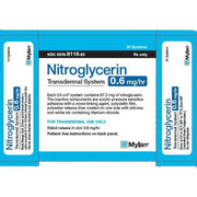Buy Mylan Pharmaceuticals Mylan Nitroglycerin Transdermal Patches 0.6 mg/hr, 30 Count (Rx)  online at Mountainside Medical Equipment