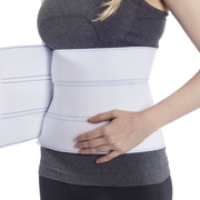 Elastic Abdominal Binder 3-Panel Design with Velcro Closure for support and enhanced patient recovery.