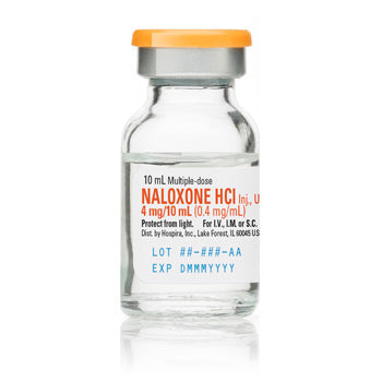 Shop for Naloxone Hydrochloride Injection 0.4mg Multiple-dose 10 mL Fliptop Vials, 25/Tray used for Naloxone