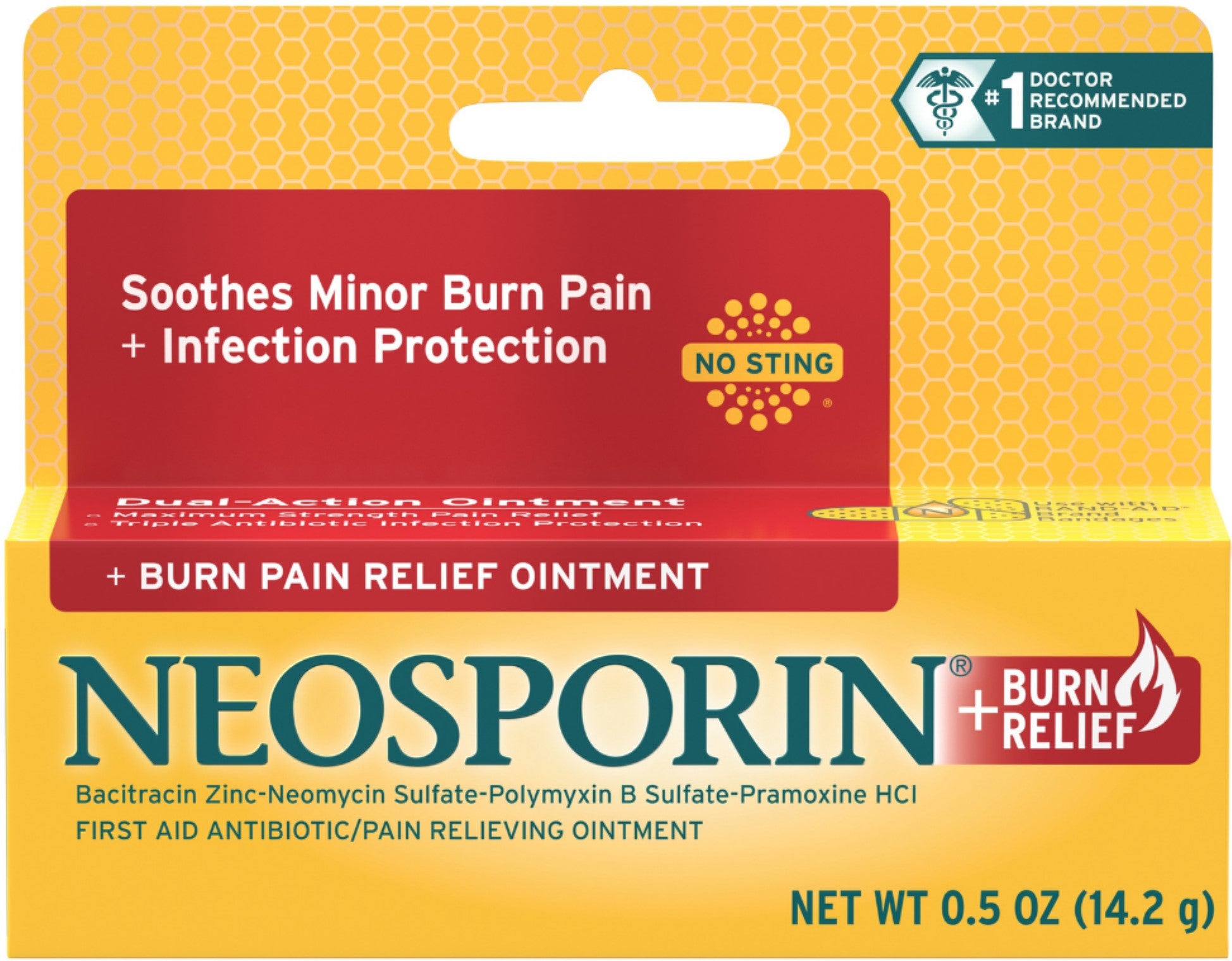 Råd Svig marmor Neosporin + Burn Relief First-Aid Antibiotic Ointment 0.5 oz — Mountainside  Medical Equipment