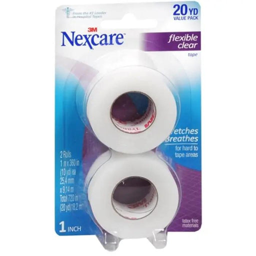 Buy 3M Healthcare Nexcare Clear Flexible Tape 1 x 10 Yards Twin Pack  online at Mountainside Medical Equipment