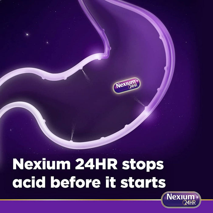 Buy Glaxo Smith Kline Nexium 24 Hour Heartburn Acid Reducer 20 mg Delayed Release Heartburn Relief Tablets 42 Count  online at Mountainside Medical Equipment