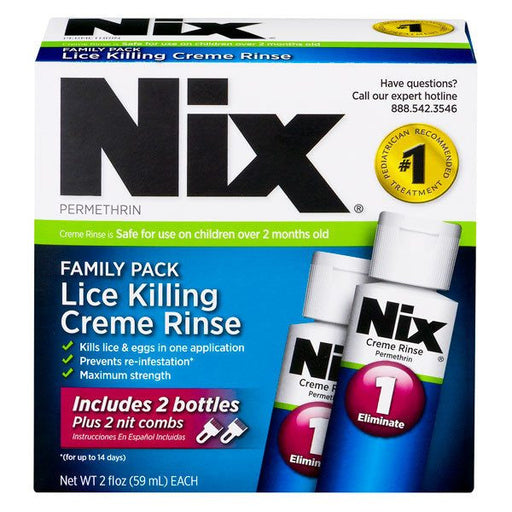 Buy MedTech Nix Family Sized Lice Killing Treatment Kit with 2 Bottles and 2 Nit Combs  online at Mountainside Medical Equipment