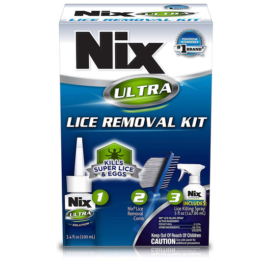 Shop for Nix Ultra Lice Removal Kit with Super Lice Treatment Solution, Metal Comb & Bed Bug Killing Spray for Home used for Lice Treatment Products