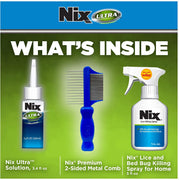 Buy Nix Nix Ultra Lice Removal Kit with Super Lice Treatment Solution, Metal Comb & Bed Bug Killing Spray for Home  online at Mountainside Medical Equipment