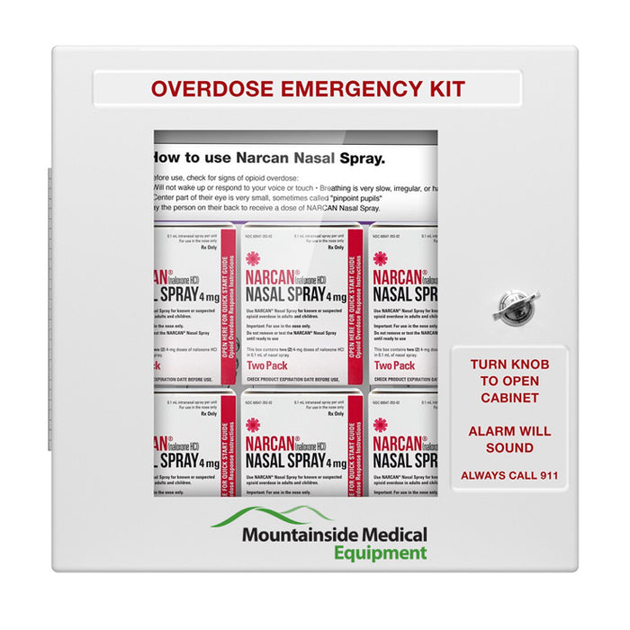 Buy Illinois Supply Company Non-Locking Metal Wall Mounted Cabinet with Door Alarm Siren for Narcan Opioid Overdose Emergency  online at Mountainside Medical Equipment