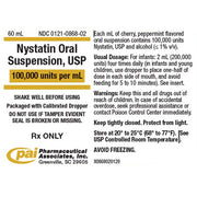 Buy Pharmaceutical Associates, Inc Nystatin Oral Suspension Liquid SS 100,000 Unit Per mL with Dropper 60mL