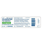 Buy Sandoz-Fougera Olanzapine for Injection 10 mg Vial  online at Mountainside Medical Equipment