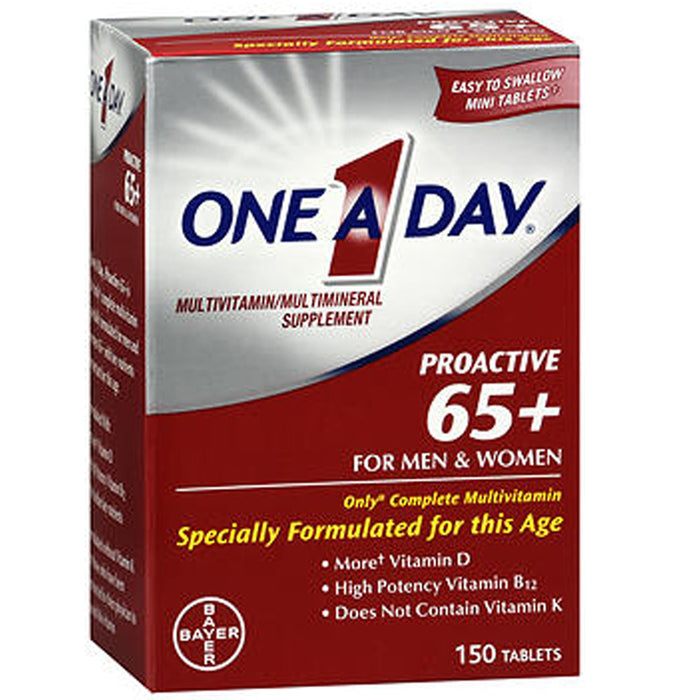 Buy Bayer Healthcare One A Day Proactive 65+ Multivitamin for Men and Women, 150 Tablets  online at Mountainside Medical Equipment
