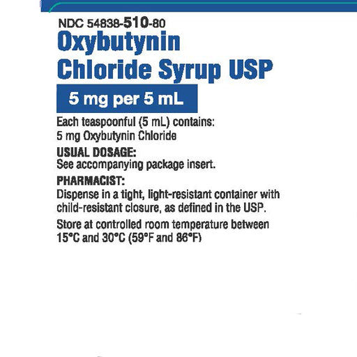 Buy Lannett Company Oxybutynin Chloride Syrup 16 oz  online at Mountainside Medical Equipment